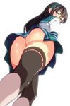 Xbooru - anime ass ecchi from below glasses looking at viewe